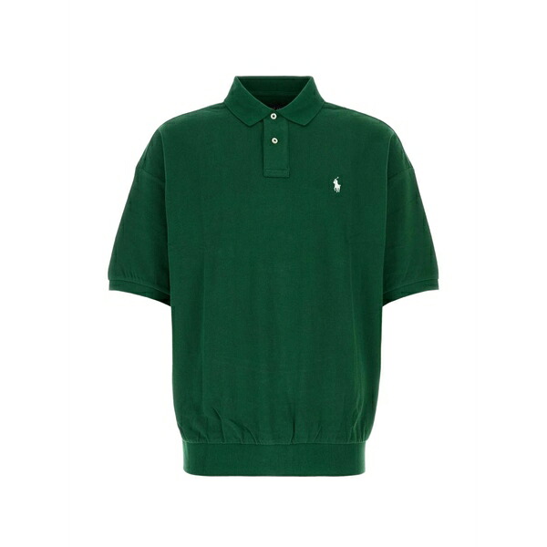 ラルフローレン メンズ スポーツシャツ トップス Oversized logo-embroidered polo shirt Green