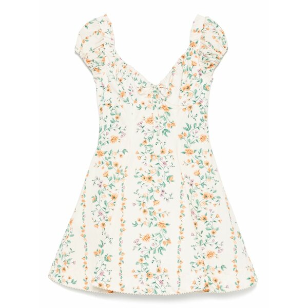 アグア バイ アグアベンディータ レディース 衣裳 トップス Floral-print cotton dress Neutrals
