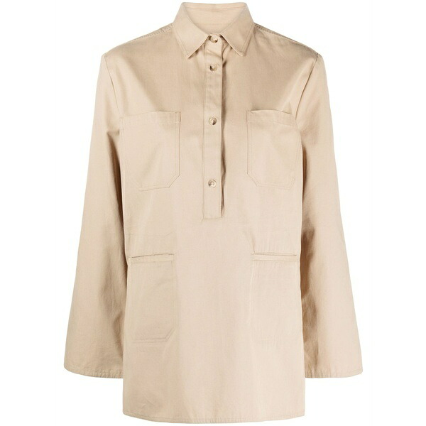 トーテム レディース プルオーバー トップス Long-sleeve twill shirt Neutrals