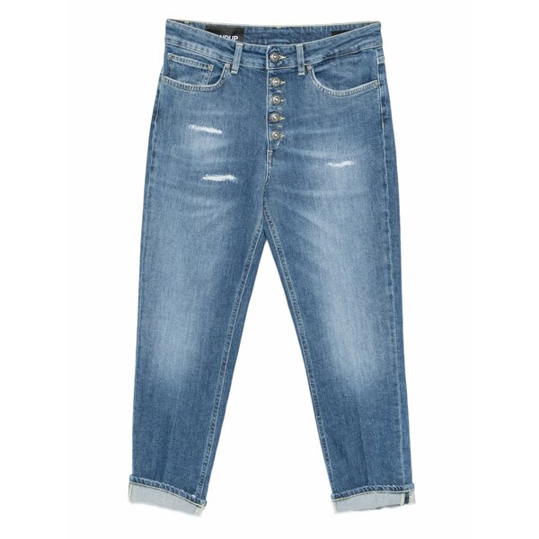 ドンダップ レディース ジーンズズボン下 ボトムス Buttoned distressed denim Blue