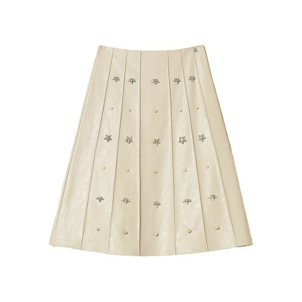 ツイン仕掛ける レディース スコート ボトムス Crystal-embellished MIDI skirt Neutrals