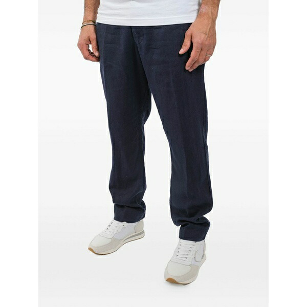 エヌエヌ77 メンズ 心地よいズボン下 ボトムス Linen trousers Blue