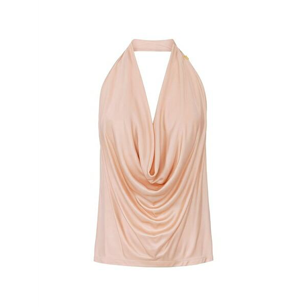 エリザベスフランキ レディース プルオーバー トップス Halter-neck drape top Neutrals