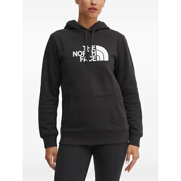 北の方人間の顔 レディース パーカー・スウェットシャツ アウター Logo-print hoodie Black