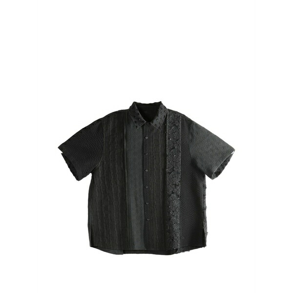アーダーエラー メンズ プルオーバー トップス Textured short-sleeve shirt Black