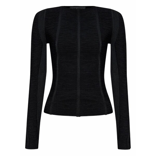 ジ アティコ レディース プルオーバー トップス Fringed top Black