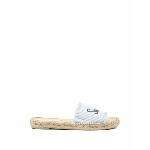 エムシーツーセイントバース レディース サンダル シューズ Luz fringe logo-embroidered sandals Blue