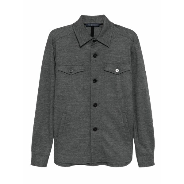 ハリスワーフロンドン メンズ 上衣＆上衣 アウター Wool shirt jacket Grey