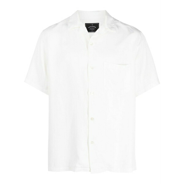 ポルチギーフランネル メンズ プルオーバー トップス Tencel short-sleeved shirt   Neutrals