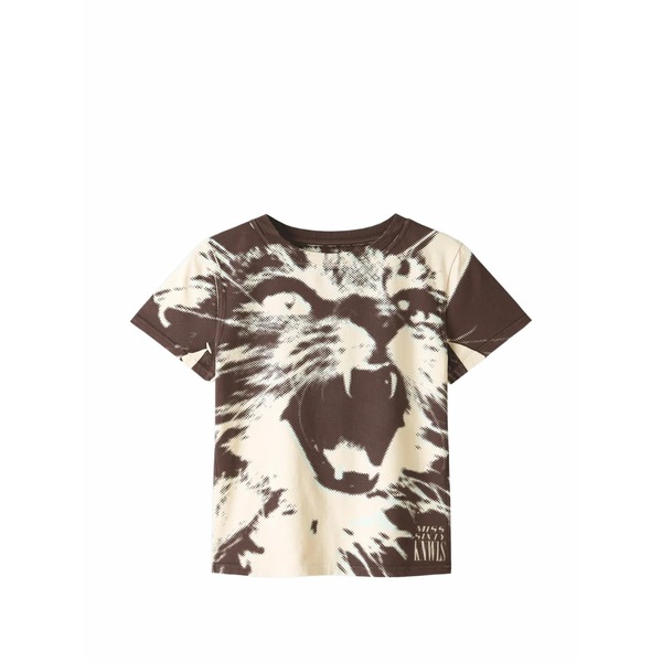 仕損ない シックスティ レディース ティーシャツ トップス Graphic-print t-shirt Brown
