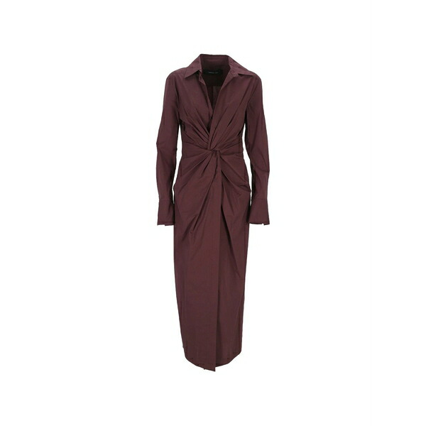 フェデリカ・トシ レディース 衣裳 トップス Twist-detail long-sleeve MIDI dress Red