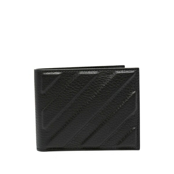 象牙色 メンズ 金入れ 付属物 3d diag bifold leather wallet Black