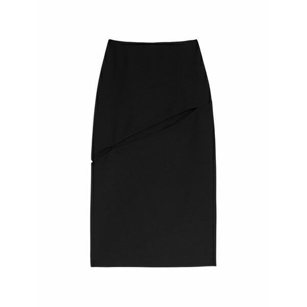 ジル・サンダー レディース スコート ボトムス Cut-out MIDI skirt Black