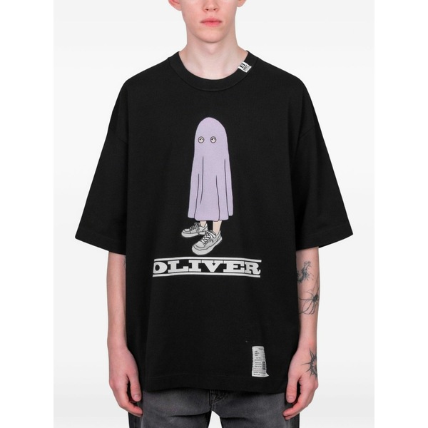 ミハラヤスヒロ メンズ Tシャツ トップス Graphic-print t-shirt Black｜asty