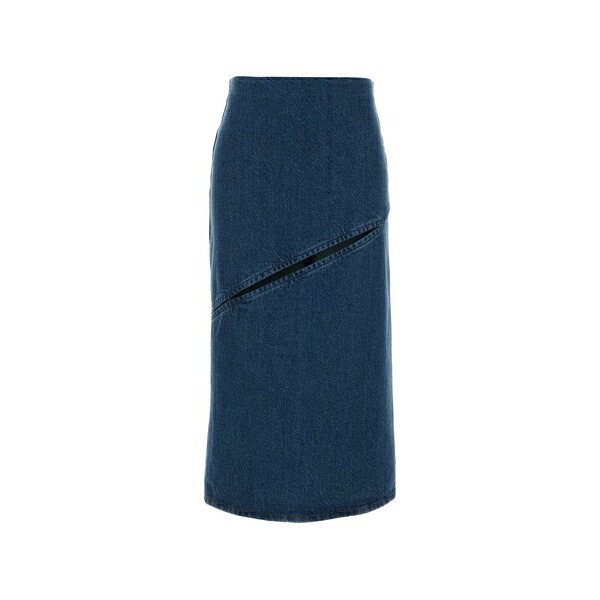 ジル・サンダー レディース スコート ボトムス Cut-out denim skirt Blue
