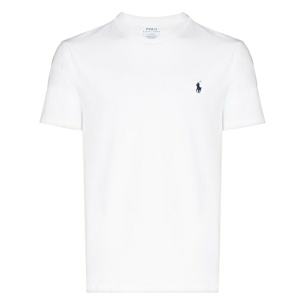 ラルフローレン メンズ ティーシャツ トップス Embroidered-logo cotton t-shirt White