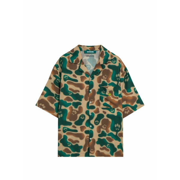 バロウ メンズ プルオーバー トップス Camouflage pocket shirt Neutrals