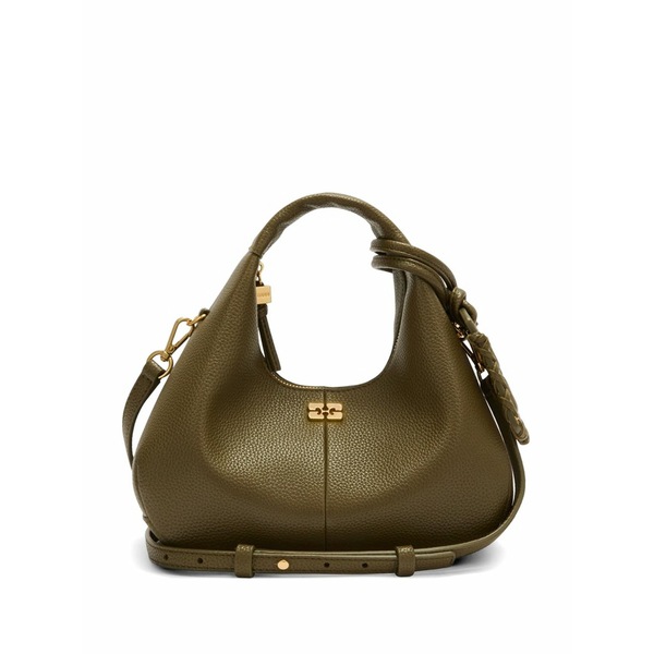 ガニー レディース トートバッグ 御徒面子 Logo-plaque tote bag Green