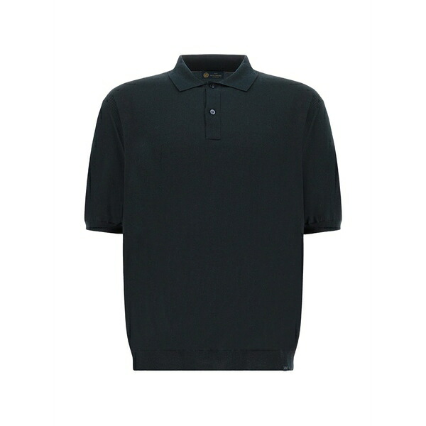 ポールアンドシャーク メンズ スポーツシャツ トップス Ribbed polo shirt Blue