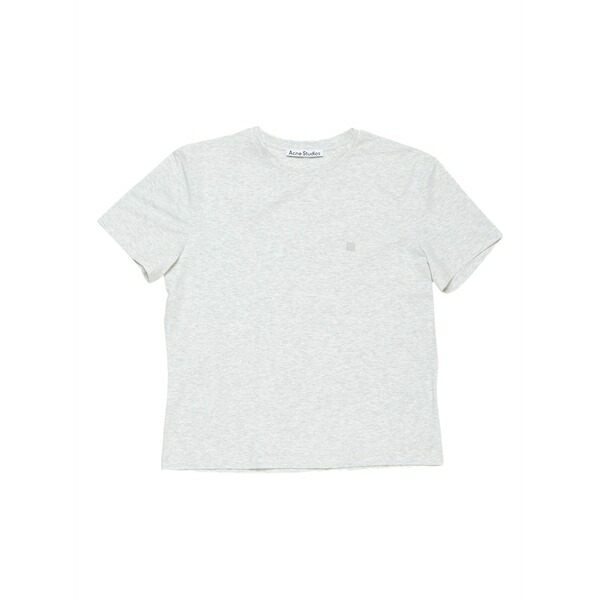 アクネ ストゥディオズ メンズ ティーシャツ トップス Logo-plaque short-sleeve t-shirt Grey