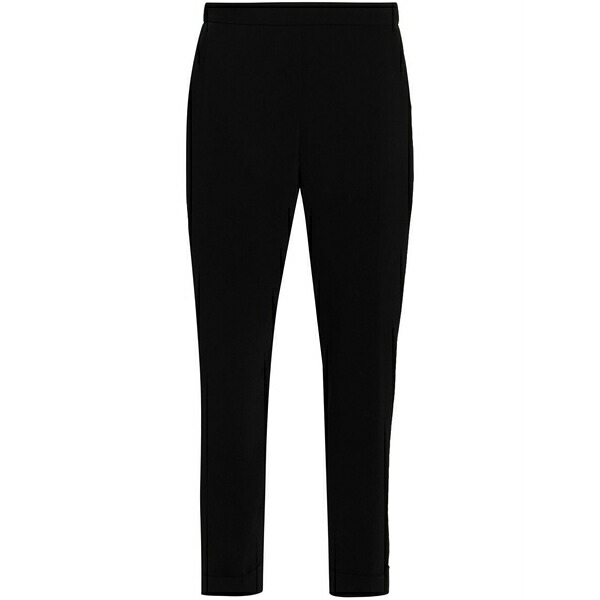パロッシュ レディース 心地よいズボン下 ボトムス Mid-rise tapered-leg trousers Black