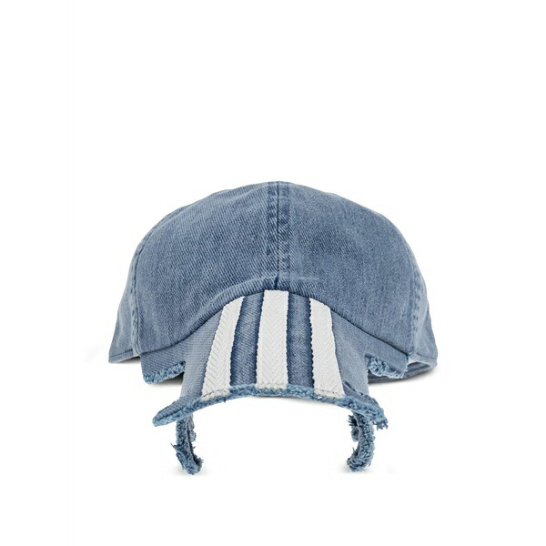 アディダス メンズ 帽子 アクセサリー X avavav slashed striped frayed cap Blue|asty