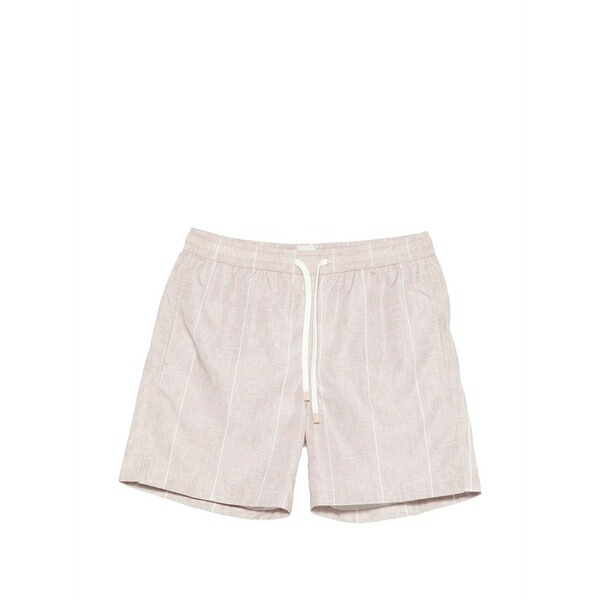 イレブンティ メンズ 心地好いズボン下 ボトムス Striped swim shorts Neutrals