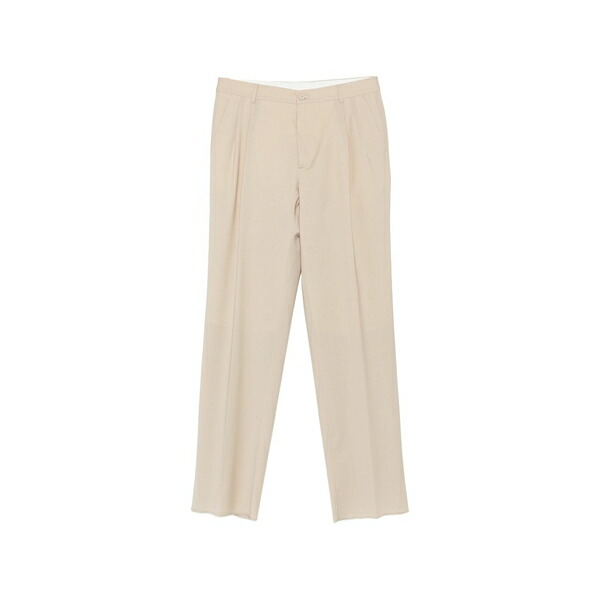 マニュエル リッツ メンズ 心地好いズボン下 ボトムス Pleated-front tailored trousers Neutrals