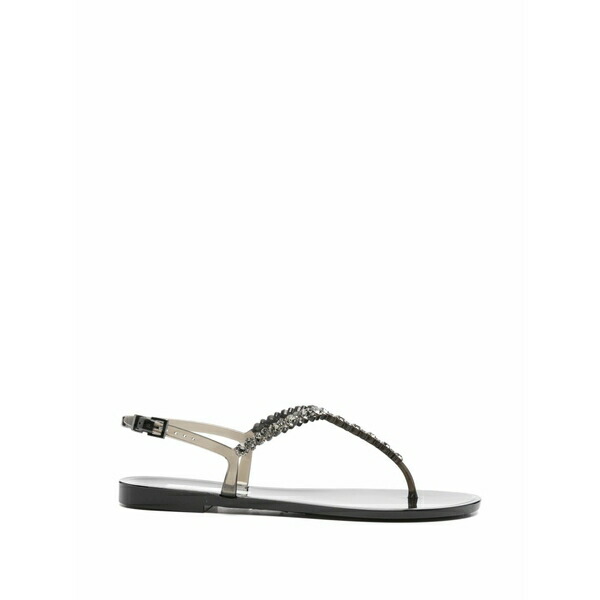 メンギ― レディース サンダル シューズ Crystal-embellished sandals Black