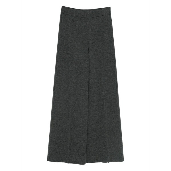 グランサッソ レディース 心地好いズボン下 ボトムス Wool wide-leg trousers Grey