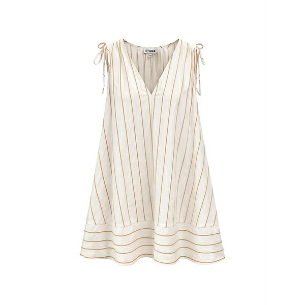 ステゥド レディース 衣裳 トップス Elena striped mini dress Neutrals