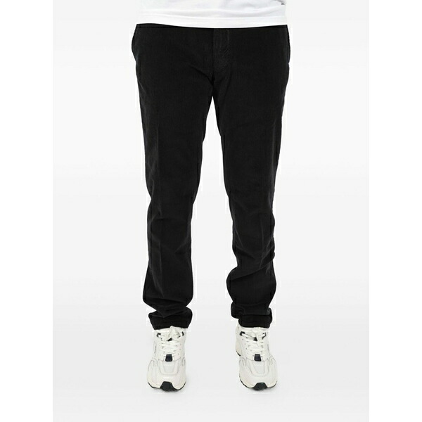 インコテックス メンズ 心地好いズボン下 ボトムス Corduroy wool trousers Black