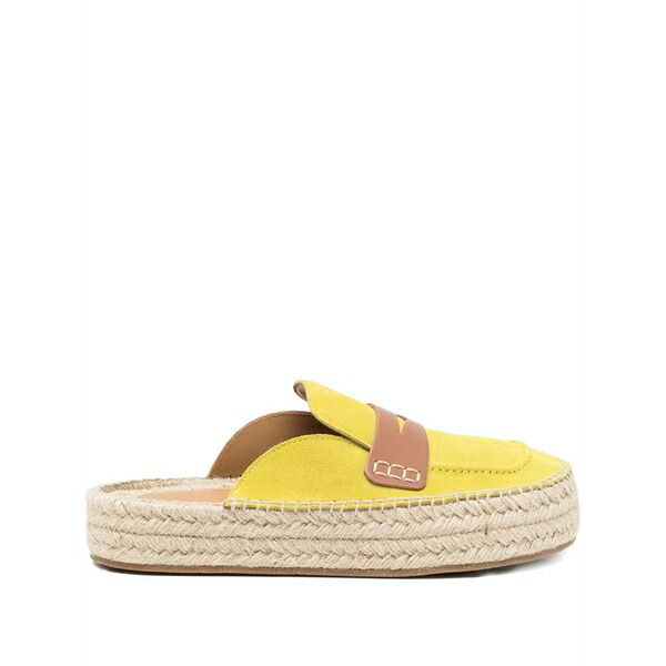 J.W.アンダーソン レディース サンダル シューズ Suede flat espadrilles Yellow｜asty
