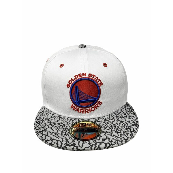 ニュー内鰓 メンズ 鳥打ち帽 付属物 59fifty golden state warriors kicks hook fitted cap White