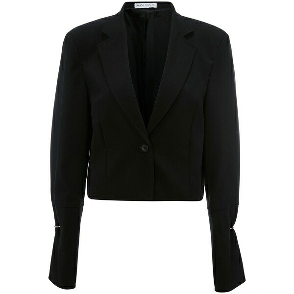 J.W.アンダーソン レディース 上衣＆上衣 アウター Ring-detail cropped blazer Black