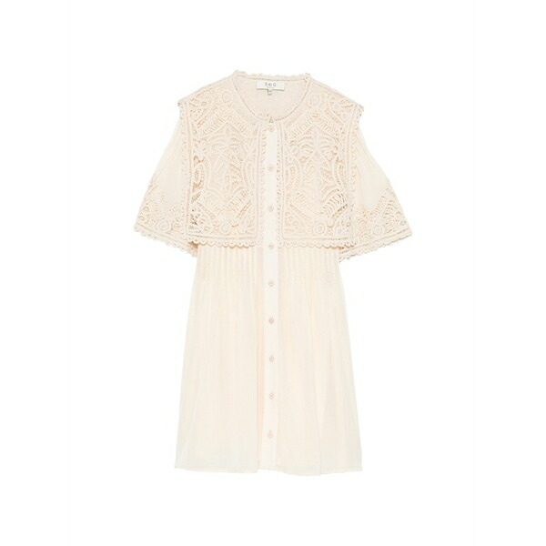 シー レディース 衣裳 トップス Adelina lace mini dress Neutrals