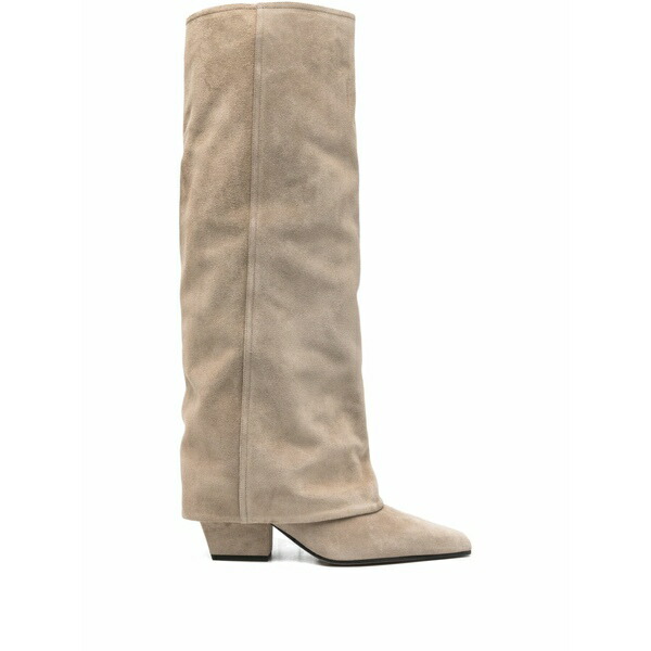光の都市一つ星の州 レディース ブーツ シューズ Pointed-toe suede boots Neutrals