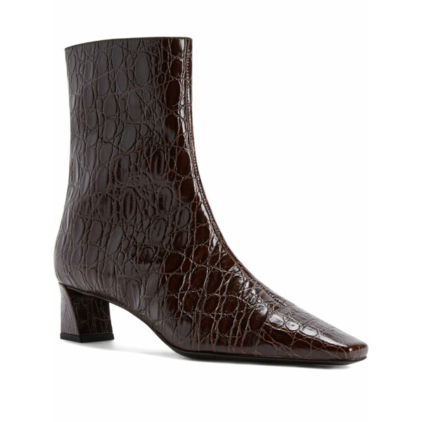 ジュゼッペザノッティ レディース ブーツ シューズ Crocodile-effect square-toe boots Brown