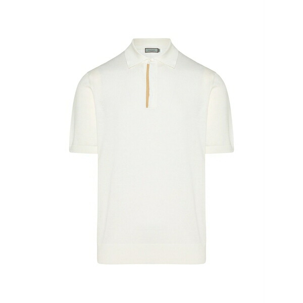 カナーリ メンズ ポロシャツ トップス Short-sleeve polo shirt White|asty