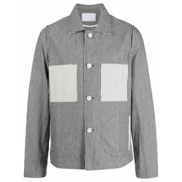 個人的店卸し資産 メンズ 上衣＆上衣 アウター The musashi striped shirt jacket Blue