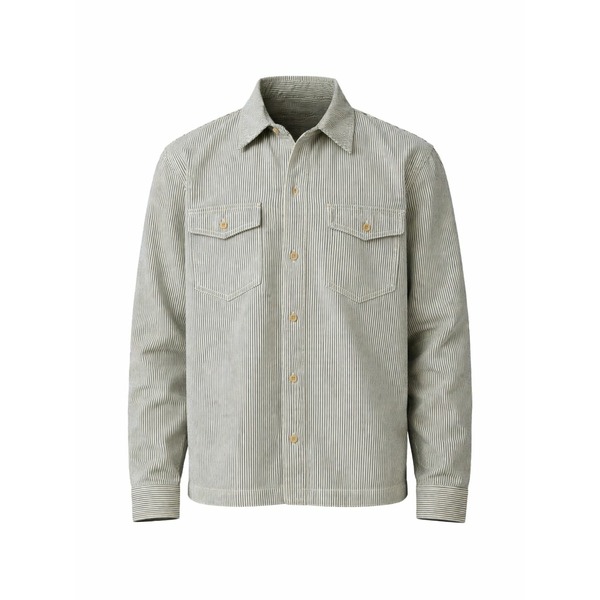ペイジ メンズ シャツ トップス Stripe pocket jacket Neutrals｜asty