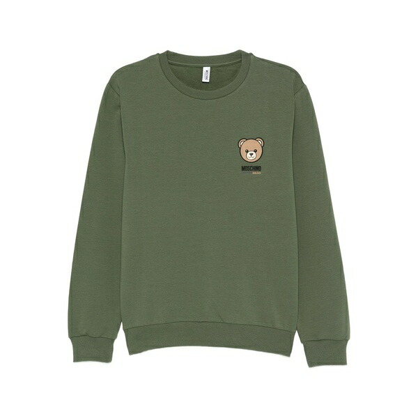 モスキーノ メンズ パーカー・スウェットシャツ アウター Teddy bear-print sweatshirt Green