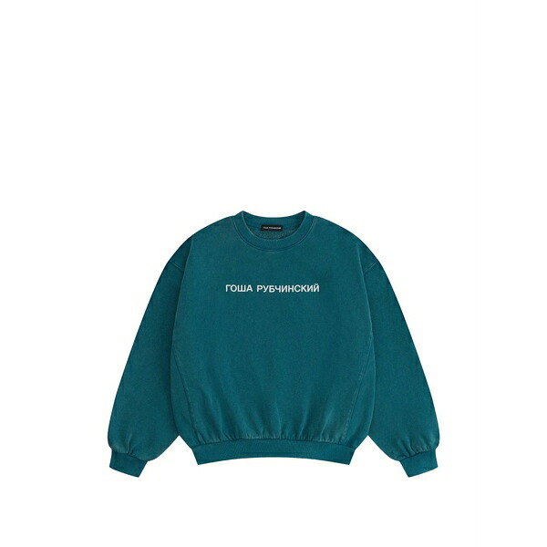 ゴーシャ ラブチンスキー メンズ パーカー・スウェットシャツ アウター Logo-print oversized sweater Blue