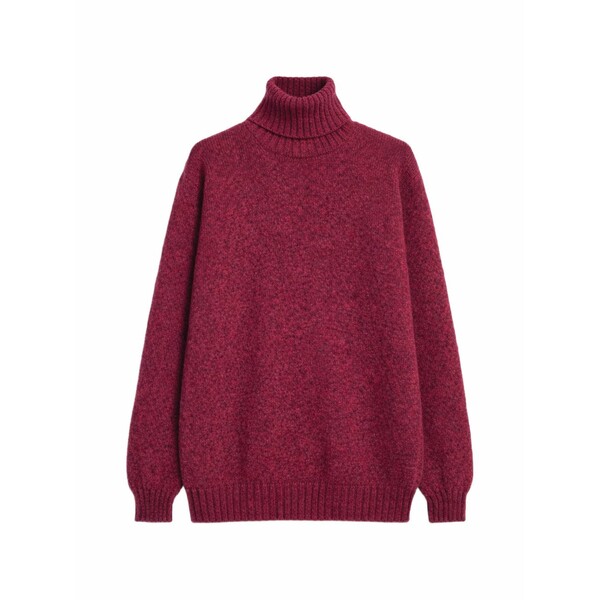 フォルテラ メンズ 編み物\u0026ティーシャツ アウター Shetland turtleneck wool sweater Red