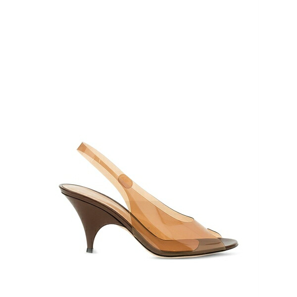 ジャンヴィト ロッシ レディース サンダル シューズ Transparent slingback sandals Brown