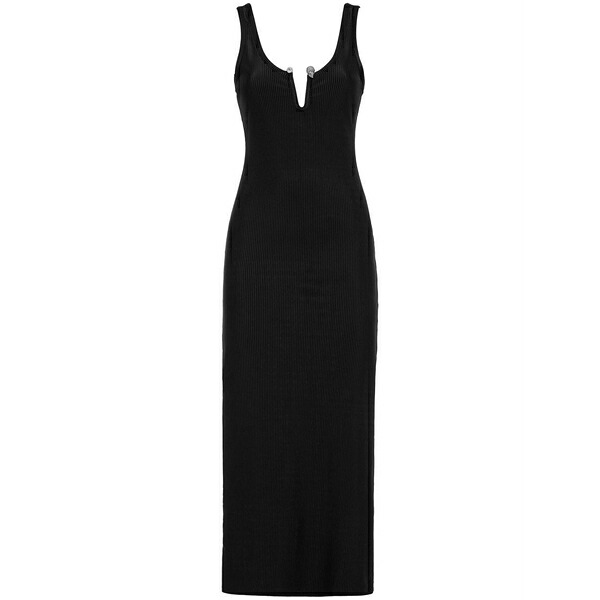 フィリップ飾り気のない レディース 衣裳 トップス Metallic skull detail ribbed MIDI dress Black