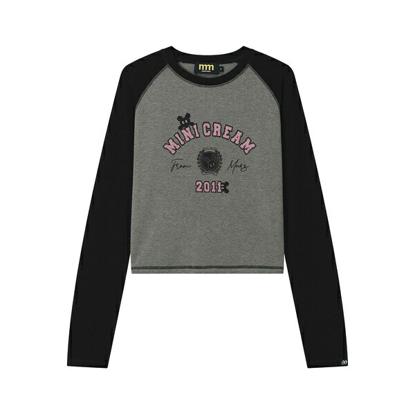 ミニ皮膚軟化剤 レディース プルオーバー トップス Long-sleeve cropped top Grey