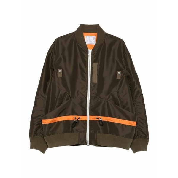 サカイ メンズ 上衣＆上衣 アウター Drawstring-waist bomber jacket Green