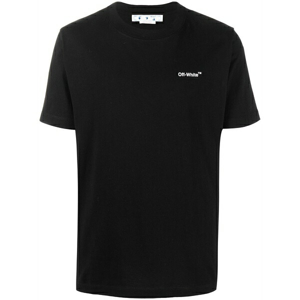 象牙色 メンズ ティーシャツ トップス Caravaggio arrow short-sleeve t-shirt Black