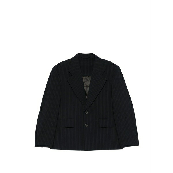 空想科学小説アール メンズ 上衣＆上衣 アウター Somin pinstriped blazer Blue